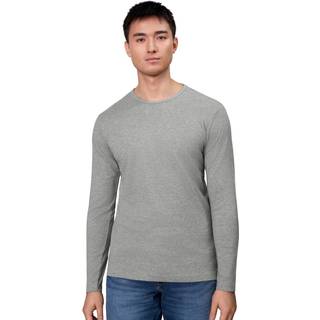 Id identity T-shirt langærmet grå melange s