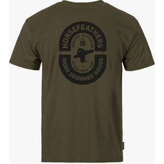 Horsefeathers Powder Badge Il T-shirt - M - burnt olive