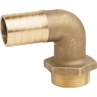 Slangnippel Maestrini Male Hose Tail Elbow Heavy Type, messing, 1/2" G (BSP) (udvendig) til 13 mm (1/2") slange