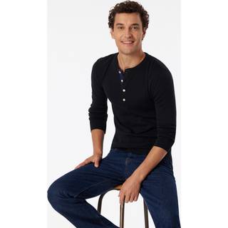 Schiesser Revival Herren Longsleeve schwarz
