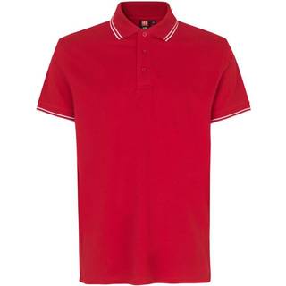ID 0522 Kontrast poloshirt stretch Rød M