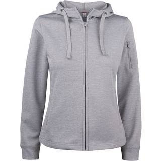Clique 21015 Basic Active Hoody Full Zip Ladies / Hættetrøje Gråmeleret L
