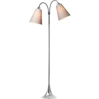 Fodgænger Gulvlampe - Krom/Lysegrå - Nielsen Light