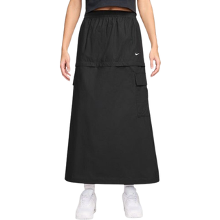 Nike Sportswear Essential Women&#39;s Mid-Rise Woven Cargo Midi Skirt Black/ White XS - White - XS
