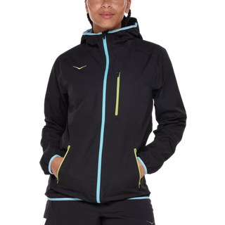 Jakke med hætte Hoka Tecsky Waterproof Jacket 1156100-blk Størrelse S