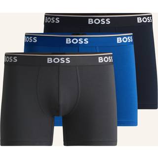 BOSS Black Herren Trunks blau,grau Baumwolle & Mix unifarben