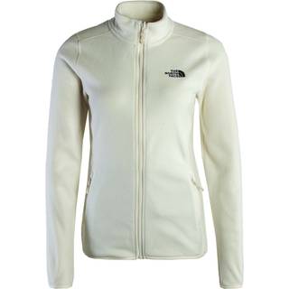 The North Face Women's 100 Glacier Full-Zip Fleece White Dune/NPF, White Dune-Npf, M