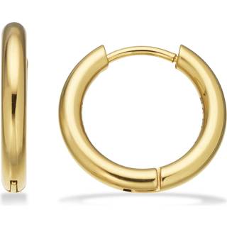 Scrouples - Stål forgyldte creoler 2,5-12mm med klik lås - 163351