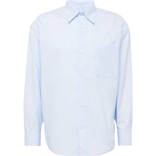 Volund-Poplin Classic Stripe Skjorte, Cashmere Blue, S