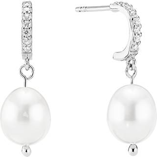 Lund Copenhagen - Sølv creoler med perle og sten - 9091374-6-33