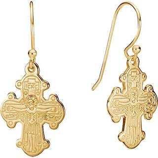 Lund Copenhagen - Ørebøjler med dagmarkors i forgyldt sølv - 909019-2-f