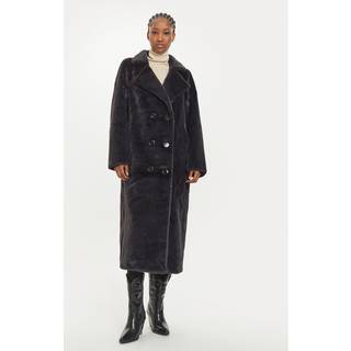 MK Oversized Faux Fur Double-Breasted Coat - Blue - Michael Kors - XL