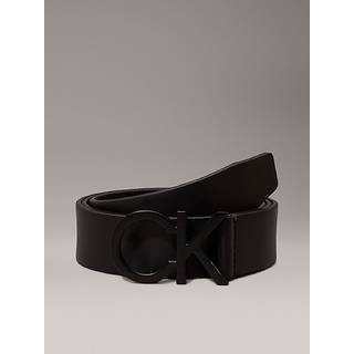 Leather Logo Belt - Black - 80 cm