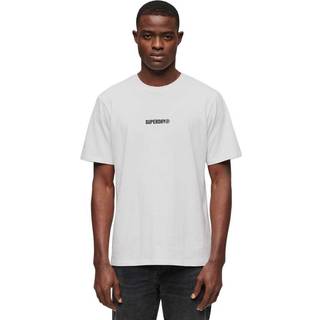 Superdry Superdry White Micro Logo Graphic Loose 100% Cotton T-Shirt