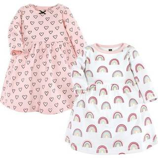 Hudson baby spædbarn og småbørn pige bomuld kjoler moderne regnbue 0-3 måneder