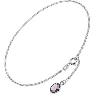 trendor 51333 Fußkette 925 Sterlingsilber Mit Lila Quarz
