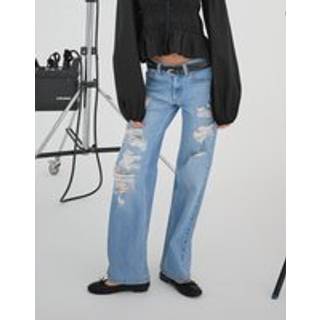 Nelly - Blå - Low Waist Loose Jeans - EU 34