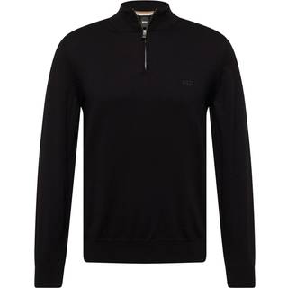 BOSS BLACK Padro Cotton Knitted Half Zip Black