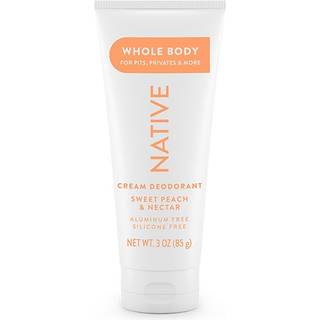 Den indfødte helkropsdeodorantcreme indeholder naturligt afledte ingredienser deodorant til kvinder og mænd | 72 timers lugtbeskyttelse Aluminium