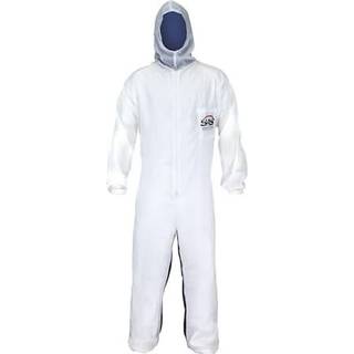 SAS Safety 6938 Moon Suit Nylon Cotton Coverall Stor hvid