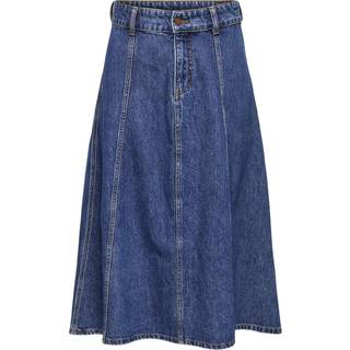 Wave A Shape Nederdel, Medium Blue Denim, XS
