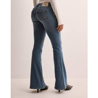 True Religion - Blå - Nelly Ultra Low Rise Joey Flare Sn - Blå - W32