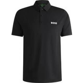 Slim fit BOSS x Matteo Berrettini-poloshirt med UV-beskyttelse