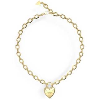 Guess JUBN04268JWYGT Damen-Kette Herz-Schloss Goldfarben