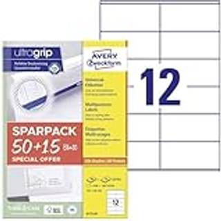 Avery 6175-65 Universaletiketter med Ultragrip 105x48mm (65ark)