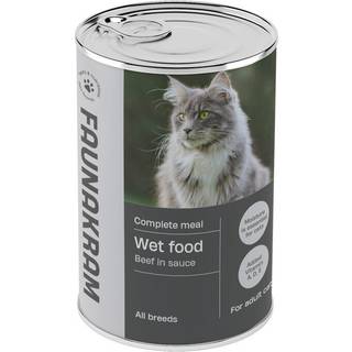 Faunakram vådfoder til kat, oksekød - 415 g.