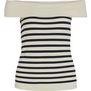 Stribet Off-shoulder Top