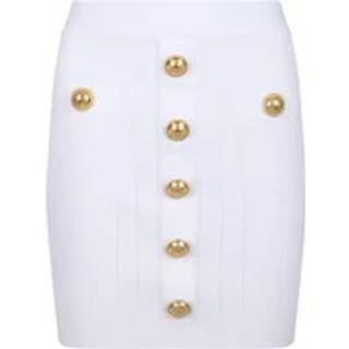 Balmain High-rise knit miniskirt - white - S