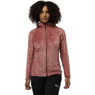 Jack Wolfskin Women's Rotwand Hooded Fullzip Fleecejakke Damer størrelse M farve pink