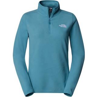 The North Face Women's 100 Glacier 1/4 Zip Algae Blue, XS