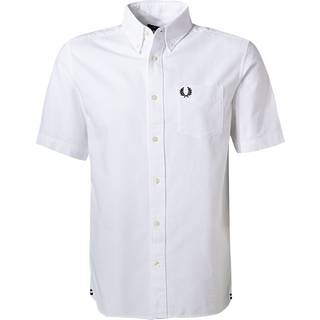 Fred Perry Herren Kurzarmhemd weiß