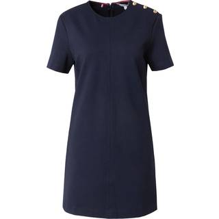 Shoulder Button Mini Shift Dress
