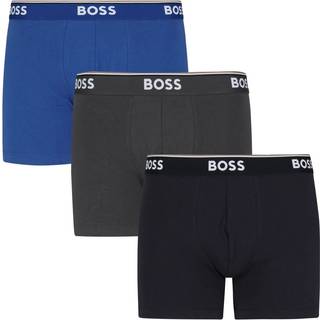 BOSS 3-pak Cotton Stretch Boxer Brief Long - Blue/Grey - Medium * Kampagne *