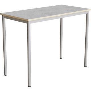 Bord Combi 200, 1200x600 mm Højde 900 mm Lys grå linoleum på alugråt understel