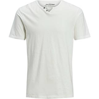 Jack & Jones JJESPLIT NECK TEE SS NOOS Cloud Dancer Slim
