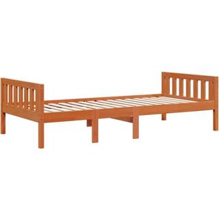 juniorseng uden madras 80x200 cm massivt fyrretræ gyldenbrun