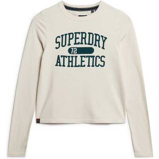Superdry Superdry Turtledove Cream Athletic Ringer Slim Long Sleeve Top