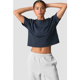 Everyday Cotton Cropped T-shirt Navy