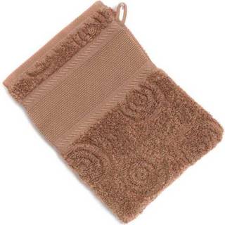 Waschhandschuh Kreise 15x21cm - Schoko