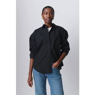 Gina Tricot-poplin shirt-Skjorter-Sort-XS-Dame