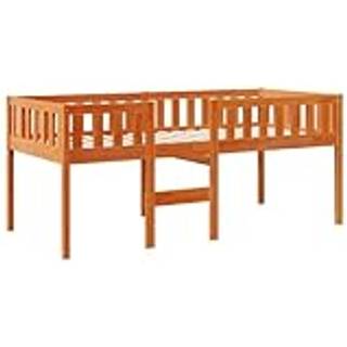 juniorseng uden madras 80x200 cm massivt fyrretræ gyldenbrun