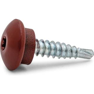 FAST farmerskrue med UFO hoved, 4,8 x 20 mm, oxidrød - 100 stk.