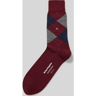 Burlington Edinburgh Wool Sock - Darkred - Str 40/46