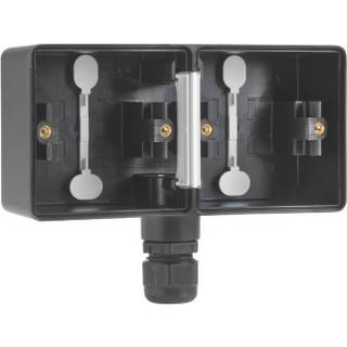 UNDERLAG 2-MODUL, 1X M20, IP55, SORT