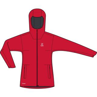 Haglöfs korp proof regnjakke dame, bright red