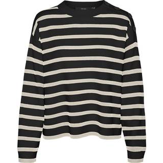 Saba Button Striktrøje, Black/Birch, S